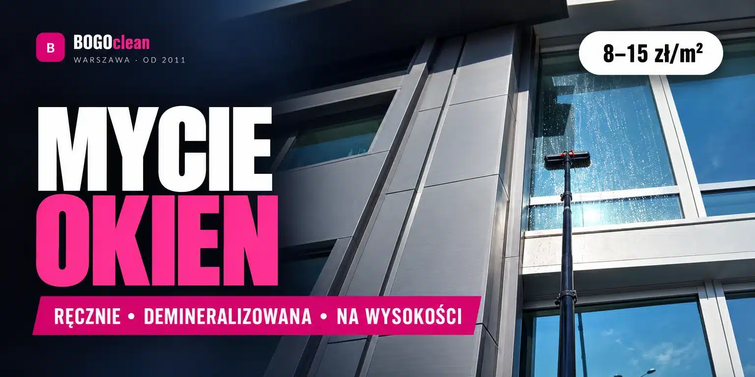 Mycie okien w budynku mieszkalnym